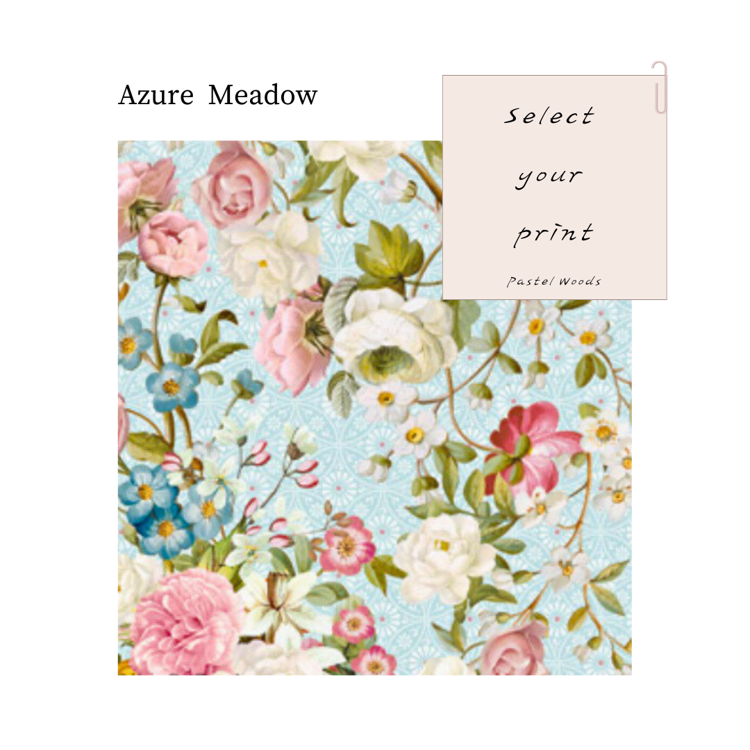Custom Floral Round Coasters Set of 6 with Stand | Vintage Decor| PASTEL WOODS