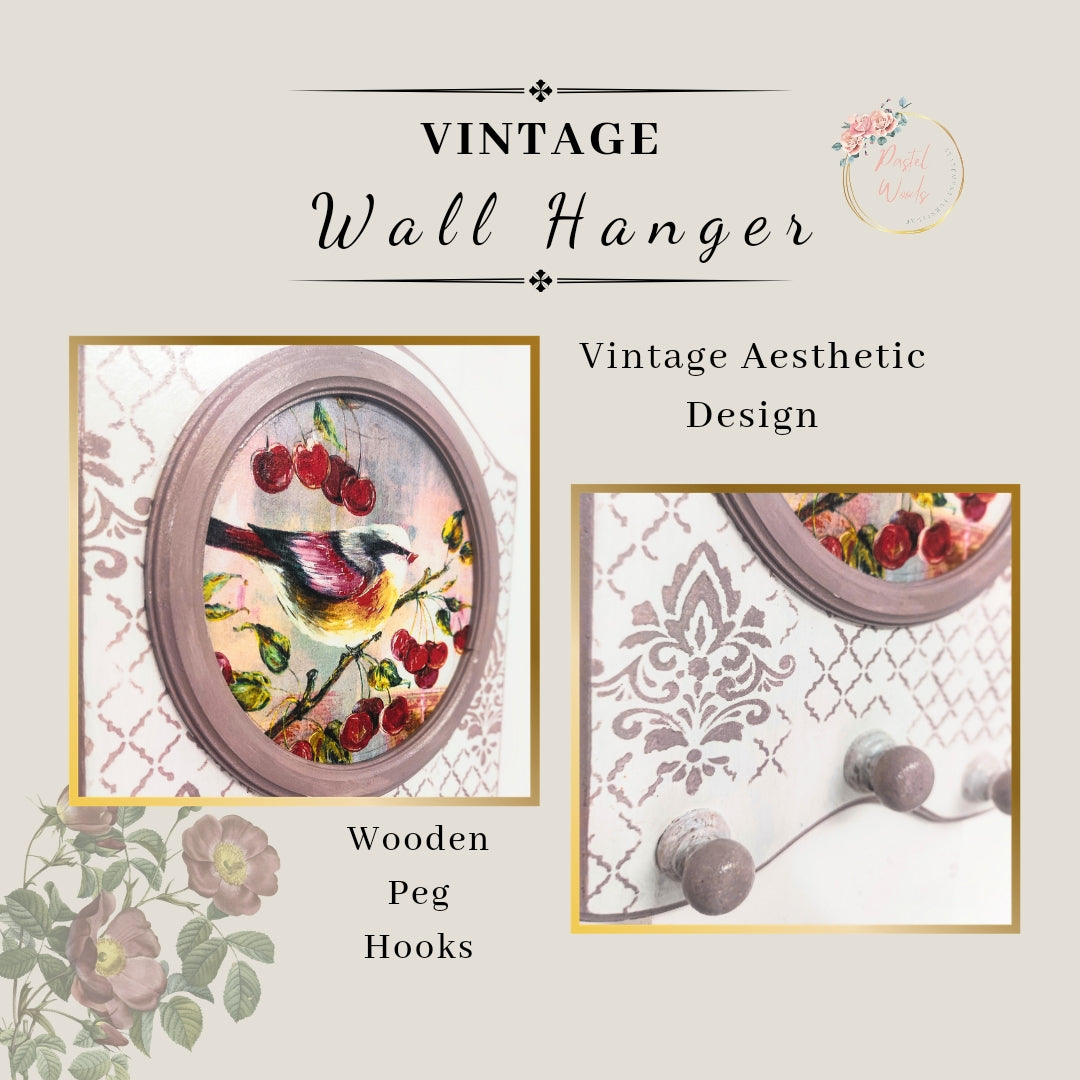 Vintage Wall Hanger - Misty Rose