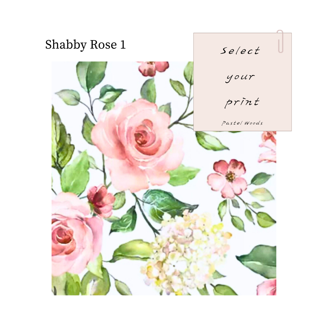 Custom Floral Round Coasters Set of 6 with Stand | Vintage Decor| PASTEL WOODS