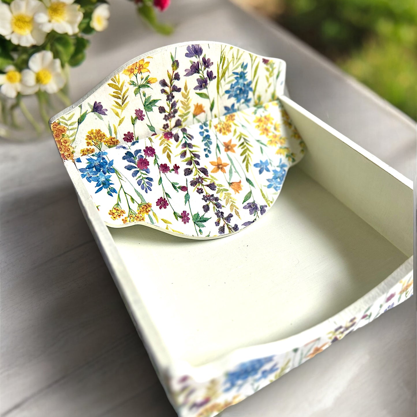 Springfield - Floral Square Tissue Holder | Pastel Woods