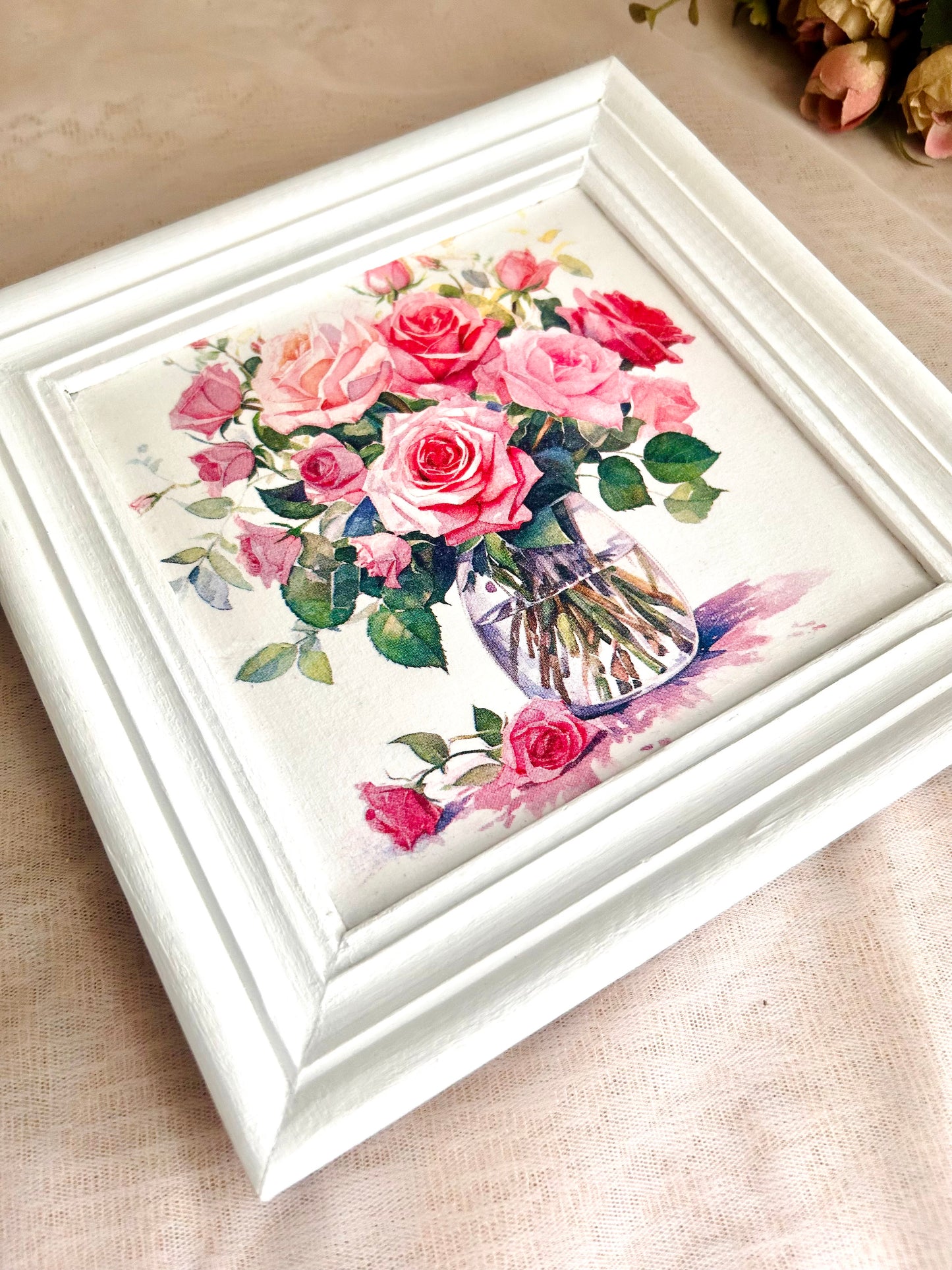Blushing Rose- 8x8 | Wall frames | Garden Whisper Collection