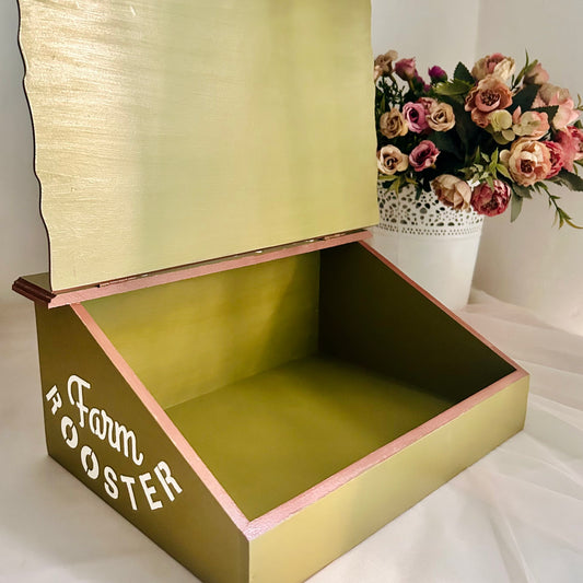 Country Rooster BreadBox - Kitchen Counter Storage for breads and dry items | PASTEL WOODS