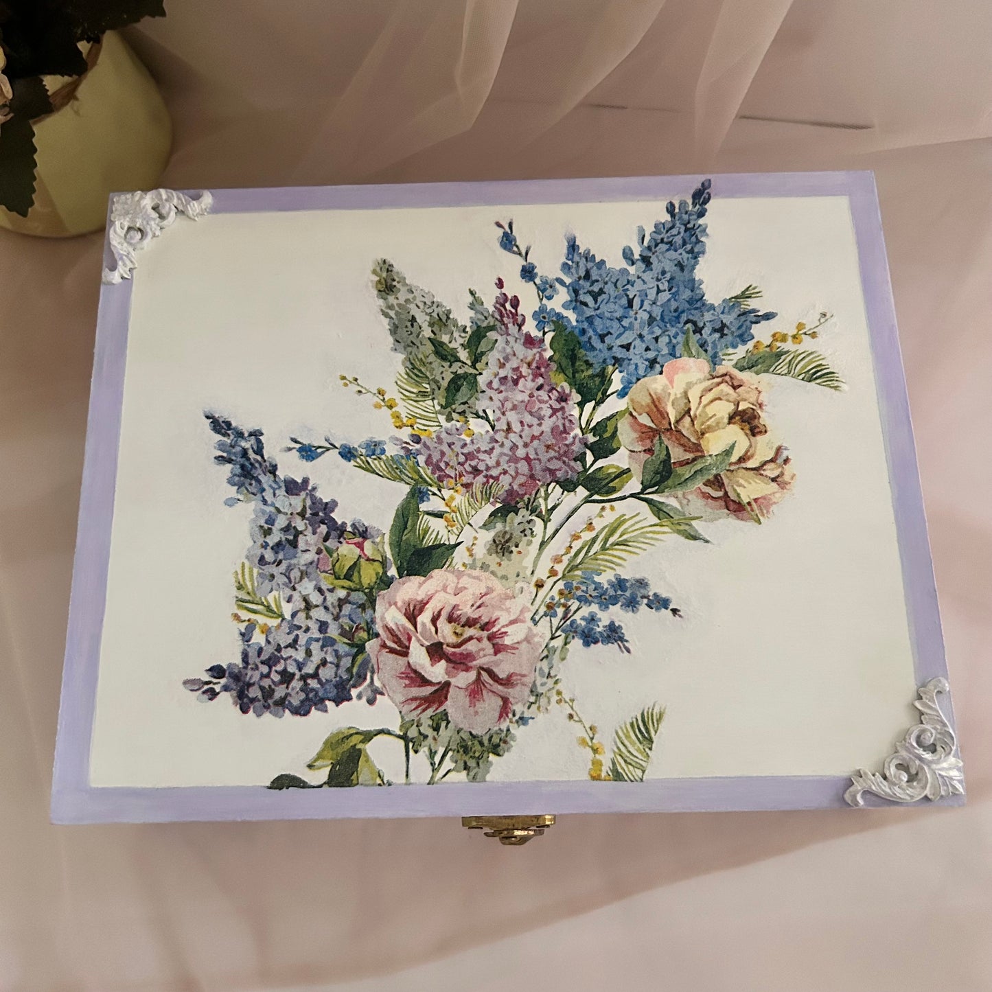 Lavendar Love Jewellery Storage Box | Decorative Keepsake Box