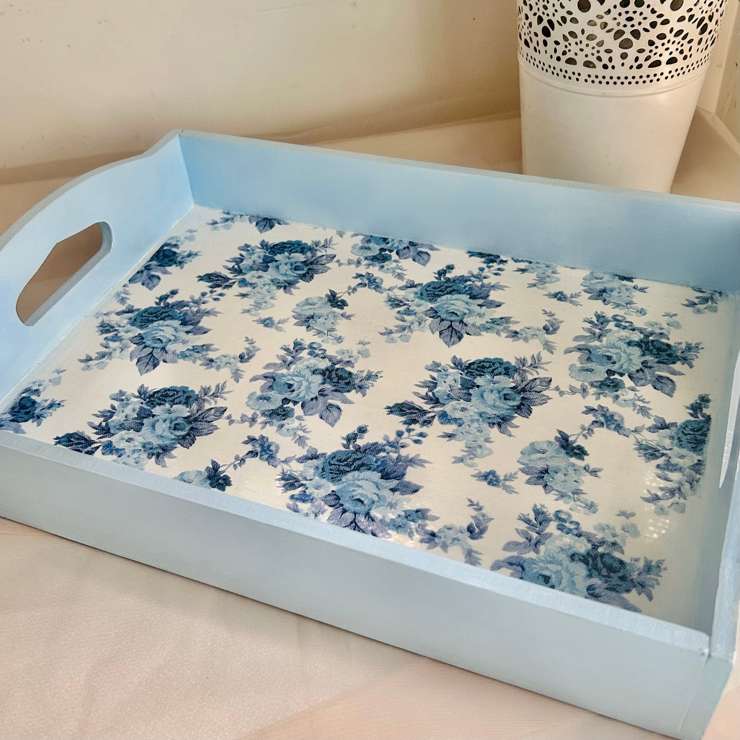 Porcelain Roses Tray | Floral Serving Tray