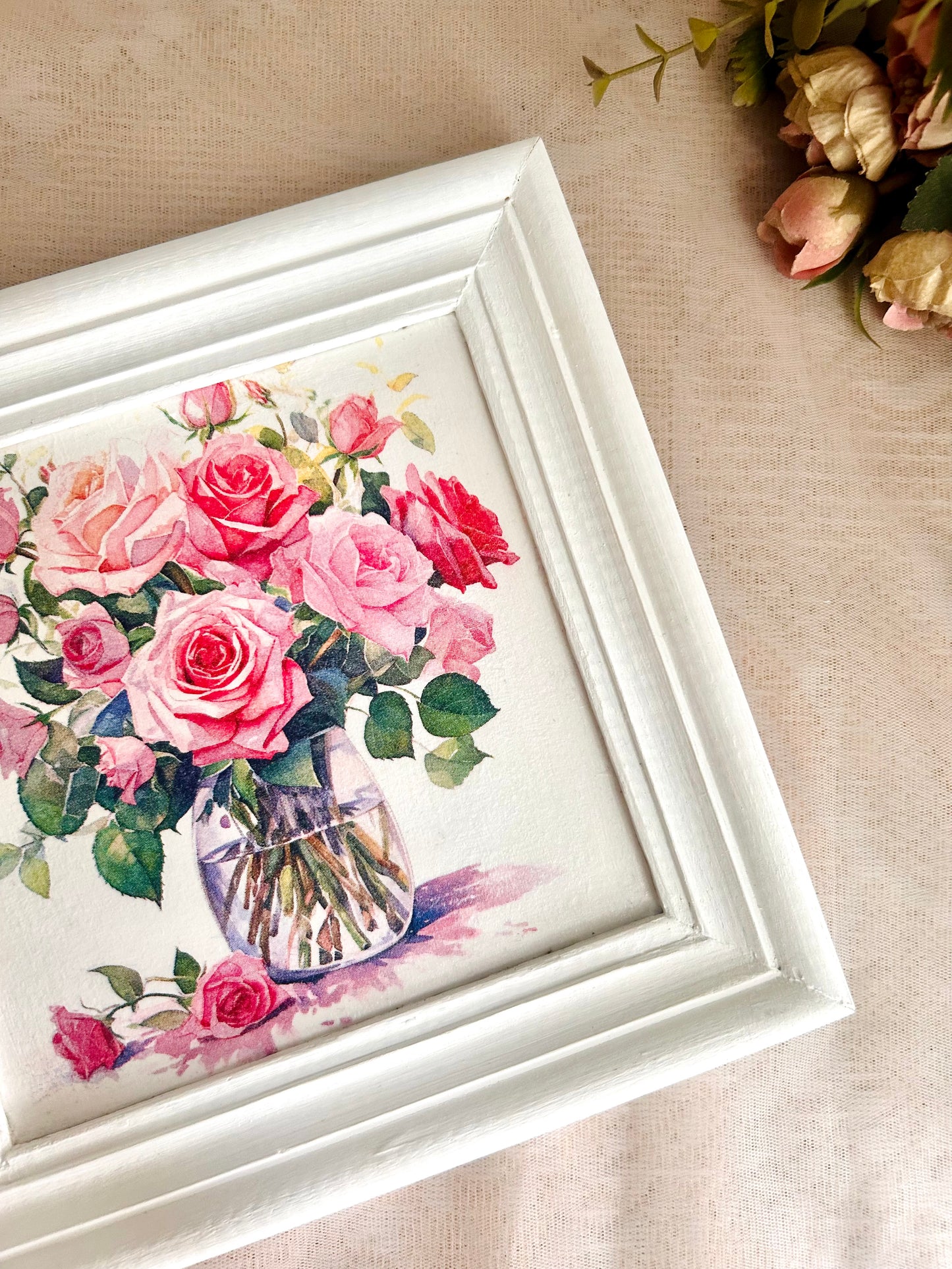 Blushing Rose- 8x8 | Wall frames | Garden Whisper Collection