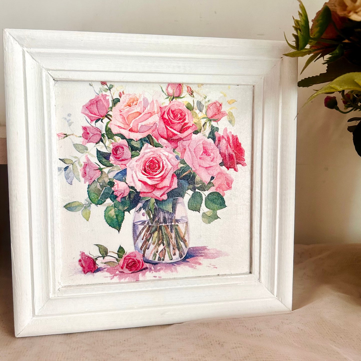 Blushing Rose- 8x8 | Wall frames | Garden Whisper Collection