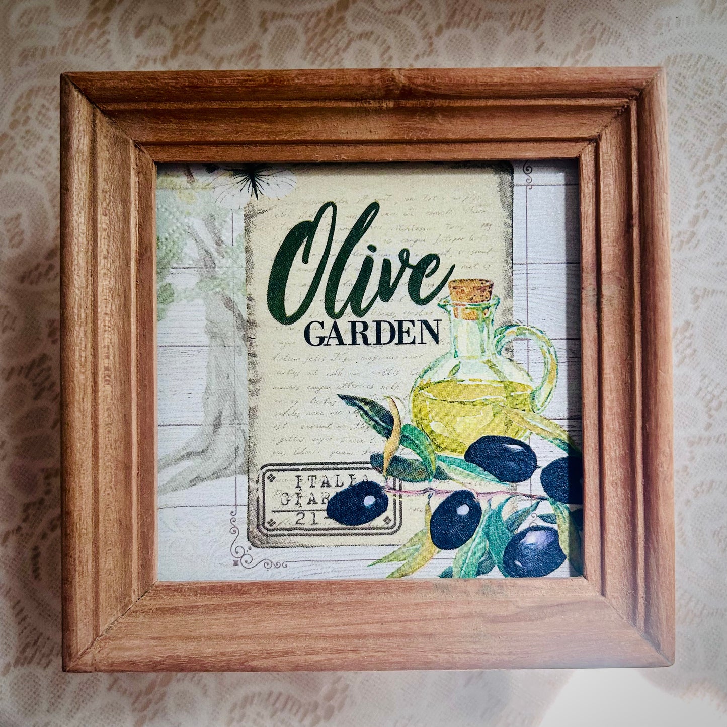 Countryside Kitchen Wall Frame Set - Wooden Wall decor for kitchen | Natural Wood Finish