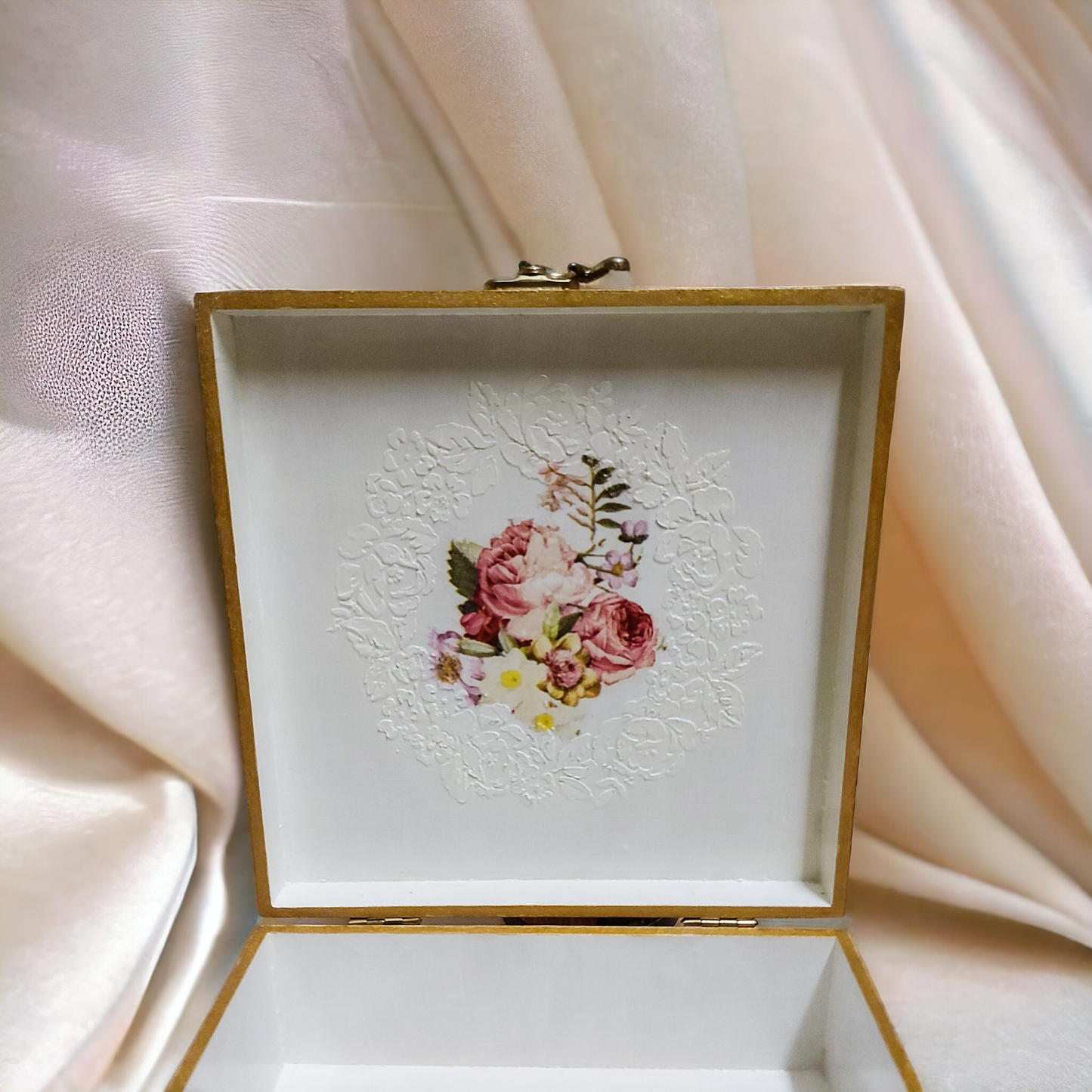 Rose Gilded Storage Box | Decorative Box | Keepsake Box | Jewellery Box
