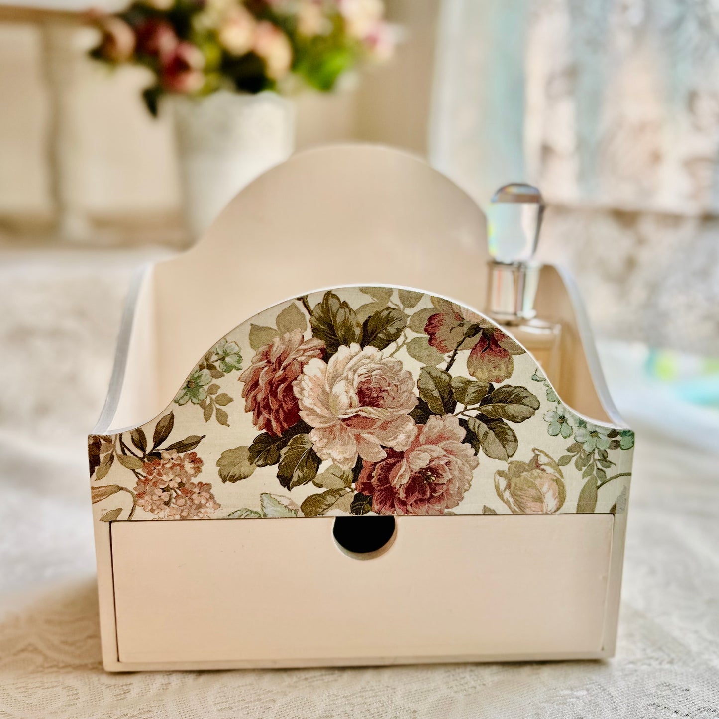 Beige Secret Desk Organiser | Drawers for Jewellery Storage