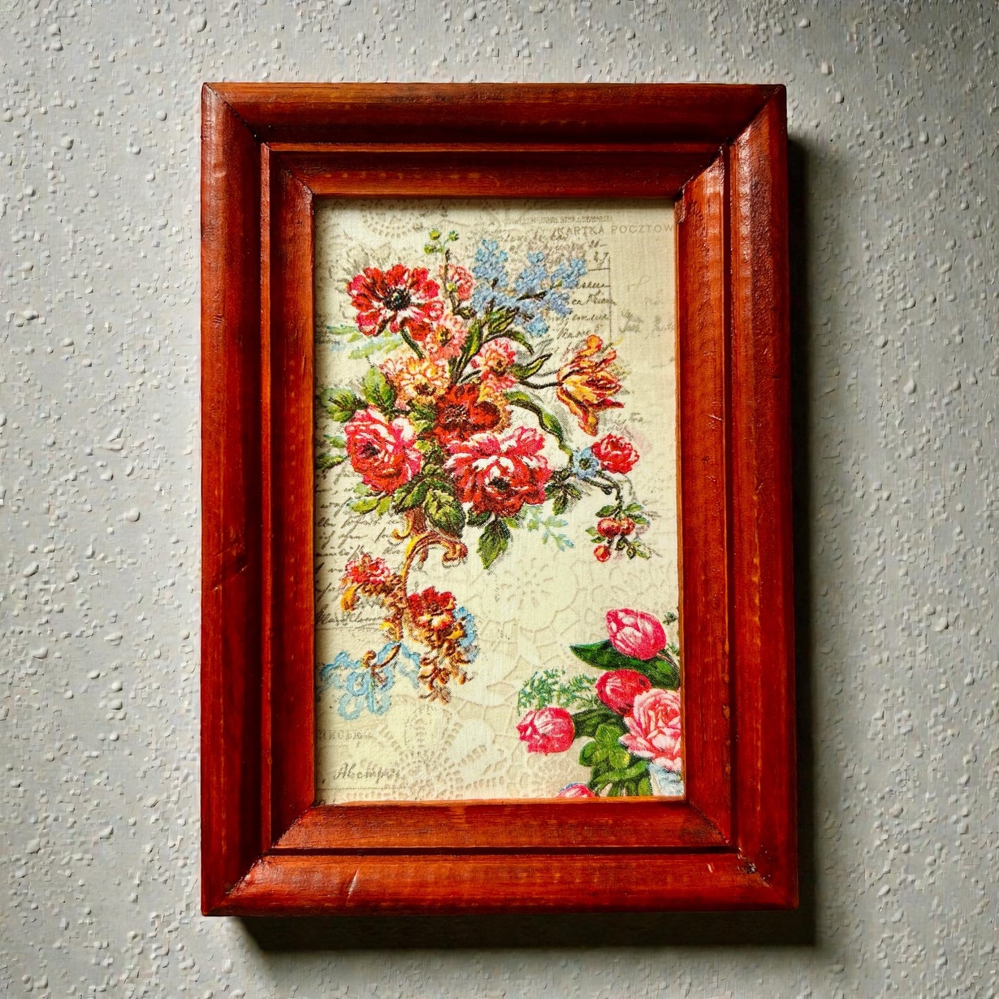 Vintage Rose Wall Frames | Vintage Wooden Frame | Set of 3