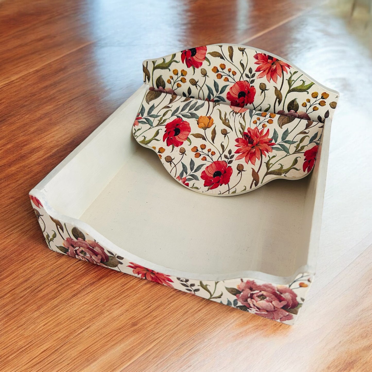 Spring Soiree - Floral Square Tissue Holder | Pastel Woods