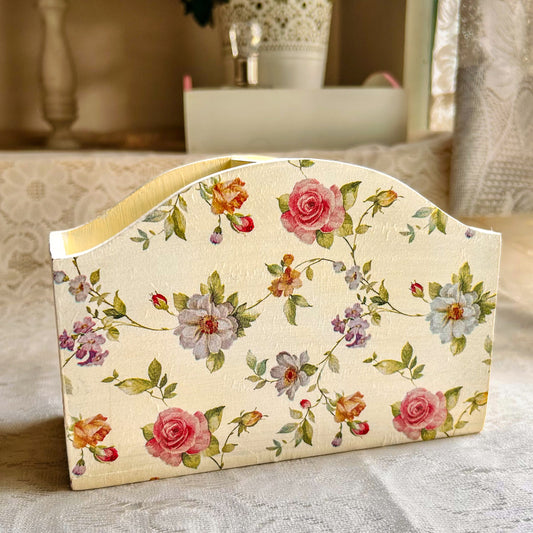Happy Yellow Cutlery Holder | Floral holder for cutlery, brushes , pens