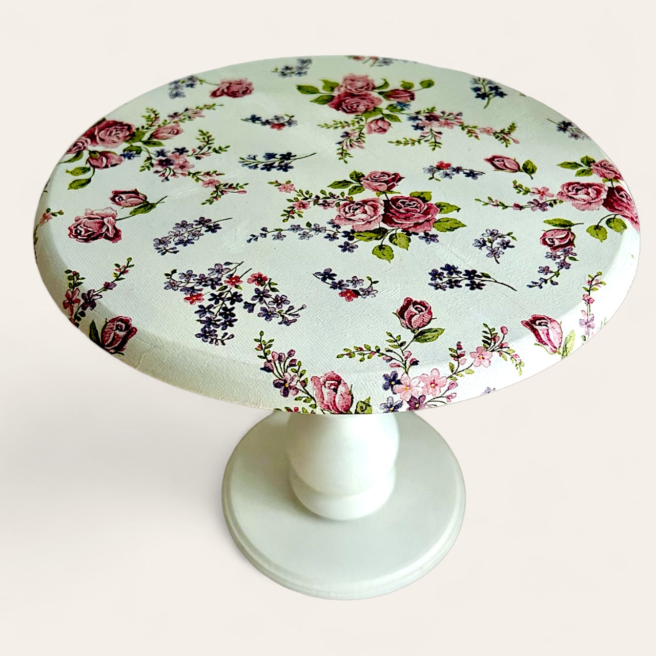 English rose Cake stand | Floral Cake stand for dessert, kitchen riser | Pedestal Cake stand | Medium 10” diameter