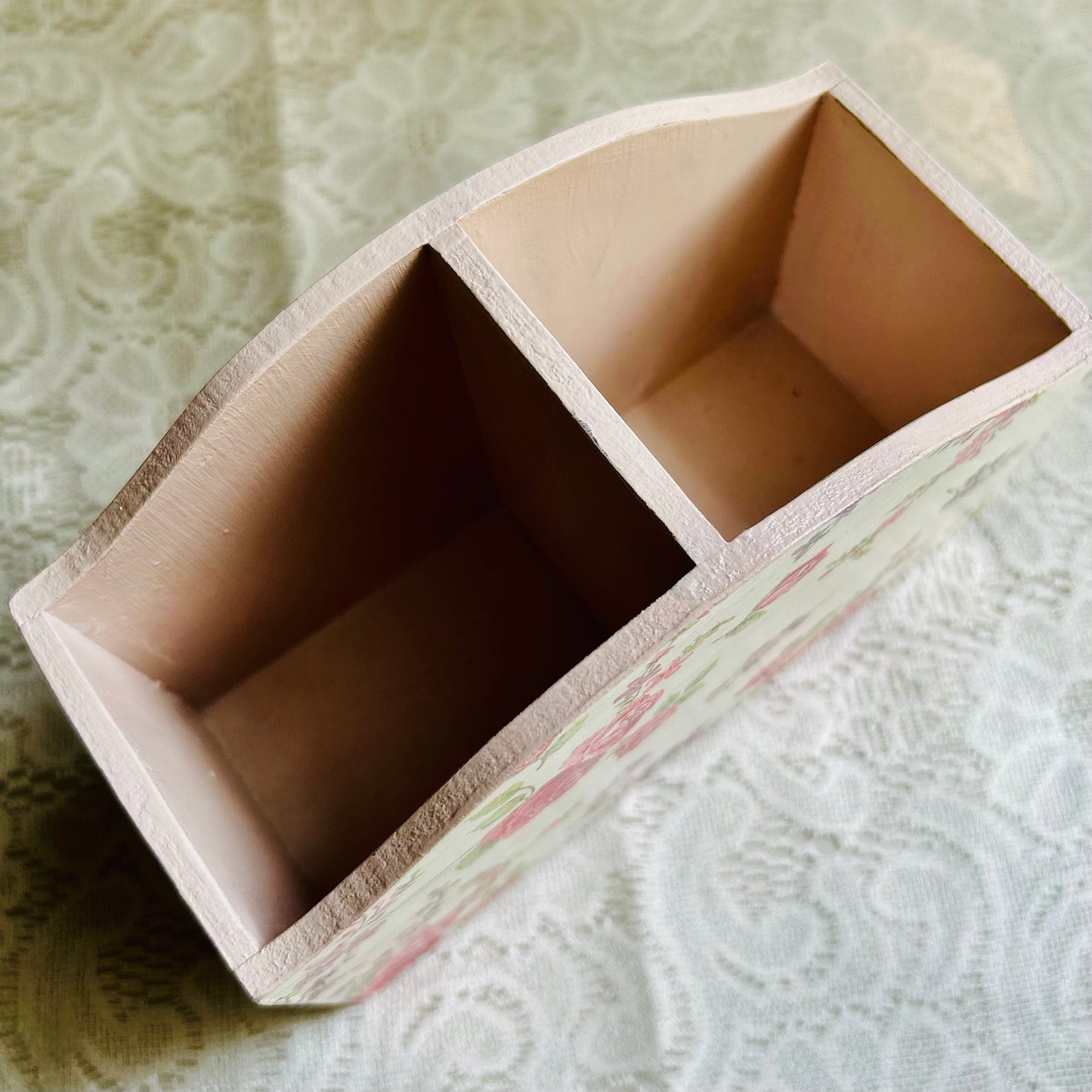 Pink Rose Cutlery Holder | Floral Cutlery holder for dining table