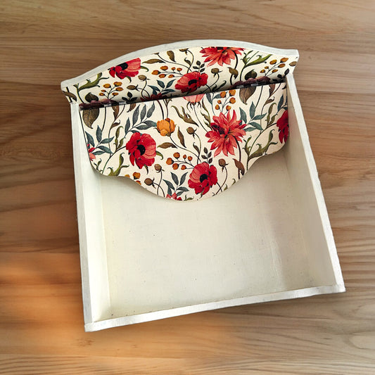 Spring Soiree - Floral Square Tissue Holder | Pastel Woods