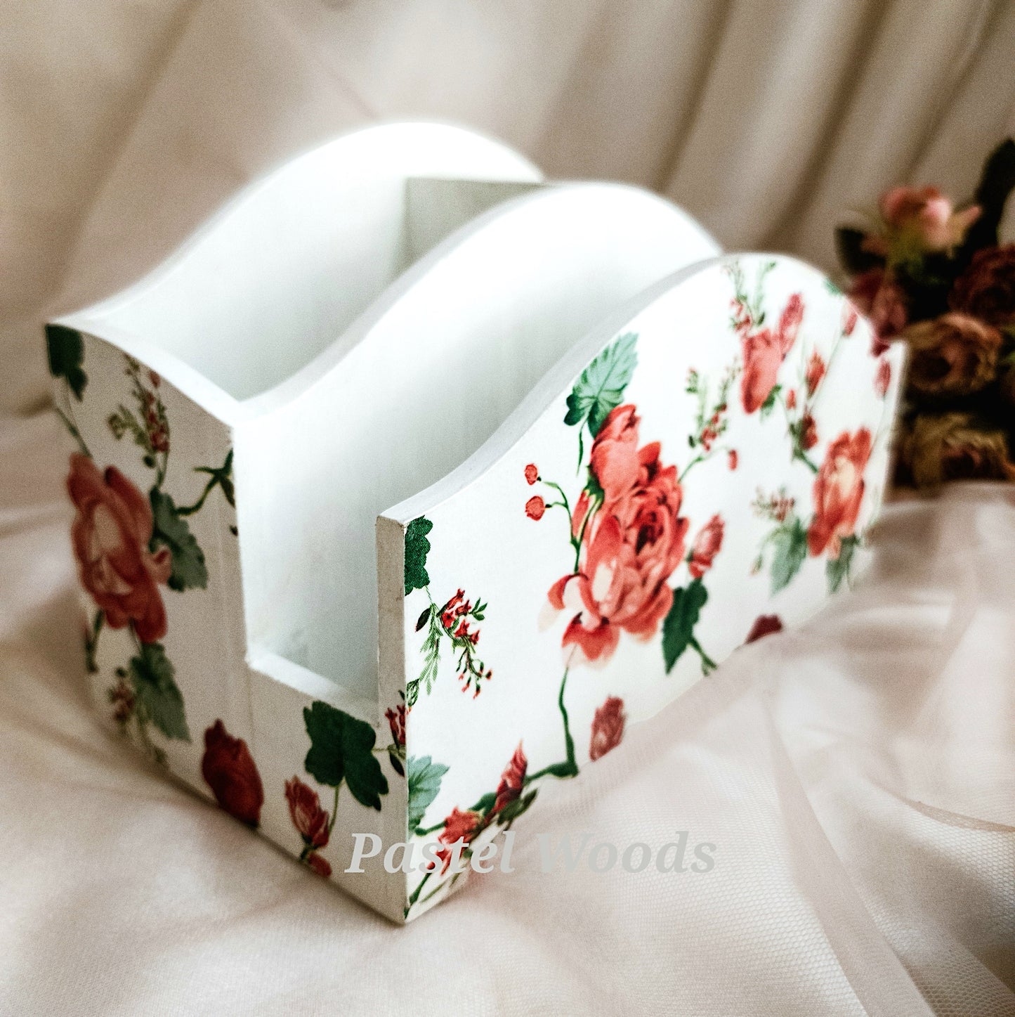 Scarlet Rose Cutlery and Napkin Holder | Cutlery Organiser
