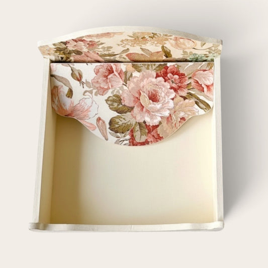 Beige Beauty - Floral Square Tissue Holder | Square Tissue Box