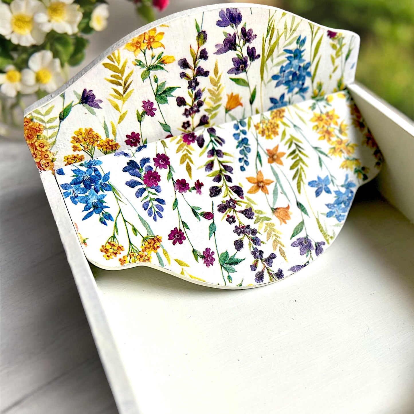 Springfield - Floral Square Tissue Holder | Pastel Woods