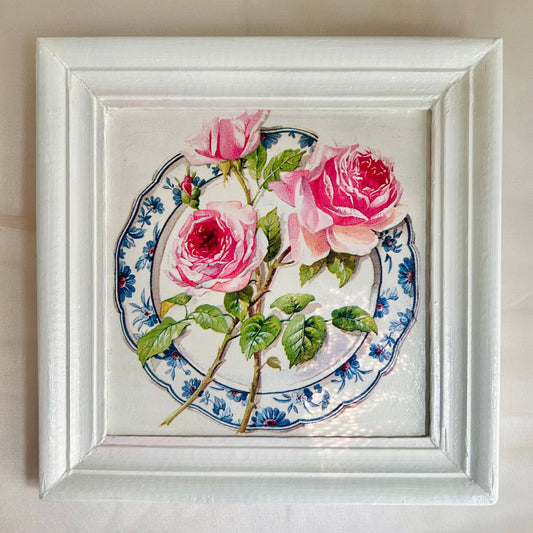 Pretty rose wall frame