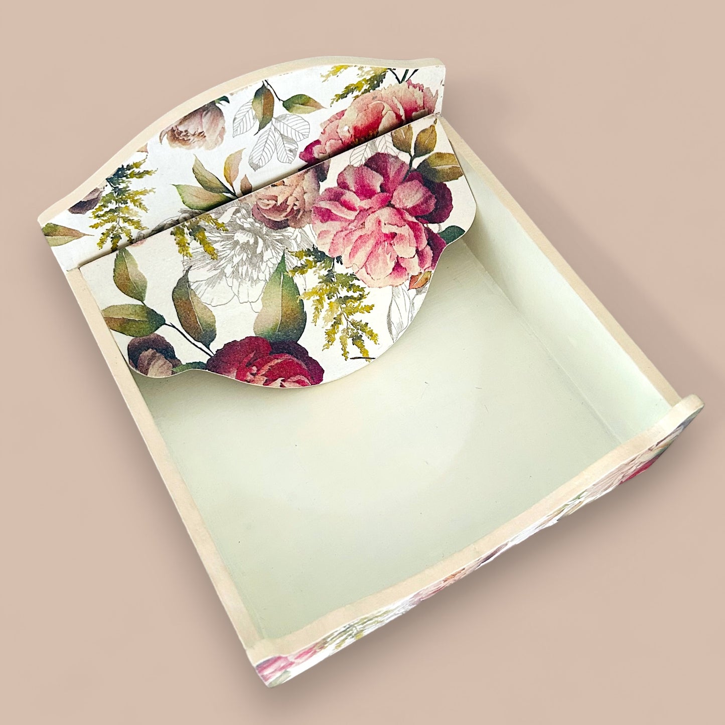 Bella Bloom - Floral Square Tissue Holder | Pastel Woods
