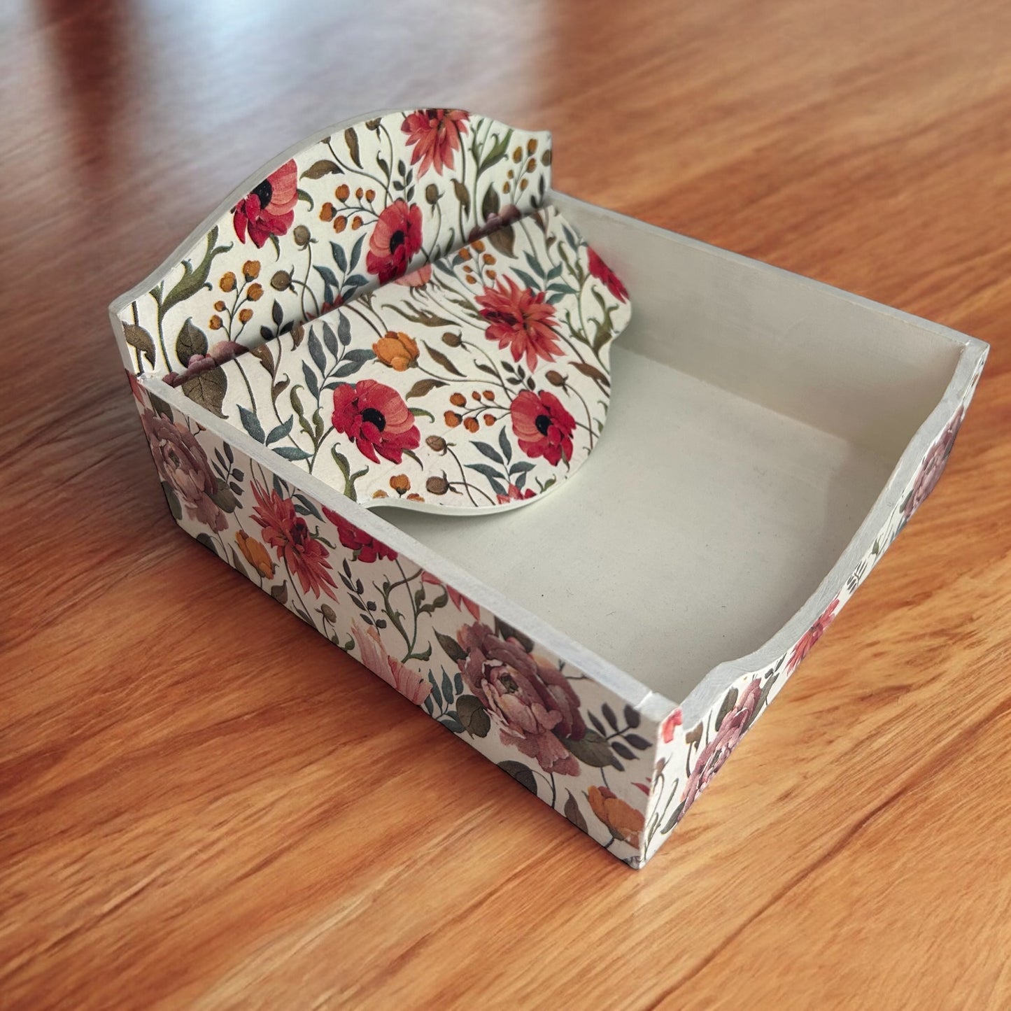 Spring Soiree - Floral Square Tissue Holder | Pastel Woods