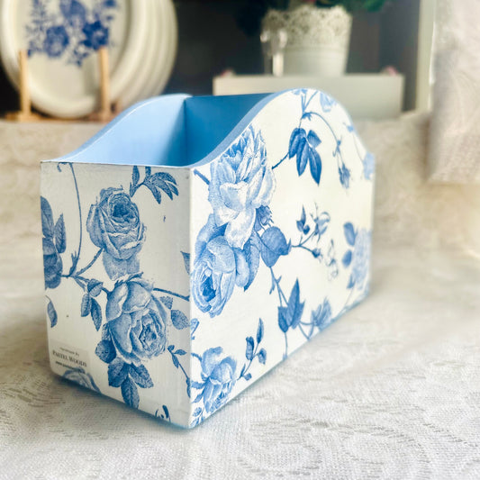 Blue Rose Cutlery Holder | Floral Cutlery holder for dining table