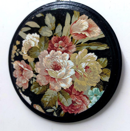 Black Floral Wall Hanging plate