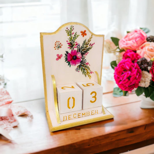 Vintage Perpetual Calendar - Gilded Glamour - Single piece only!