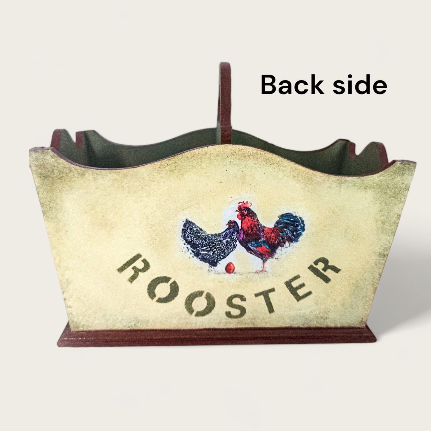 Farmhouse Rooster Cutlery Basket | Cutlery Organiser