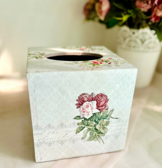 Elegant grey cube tissue box 