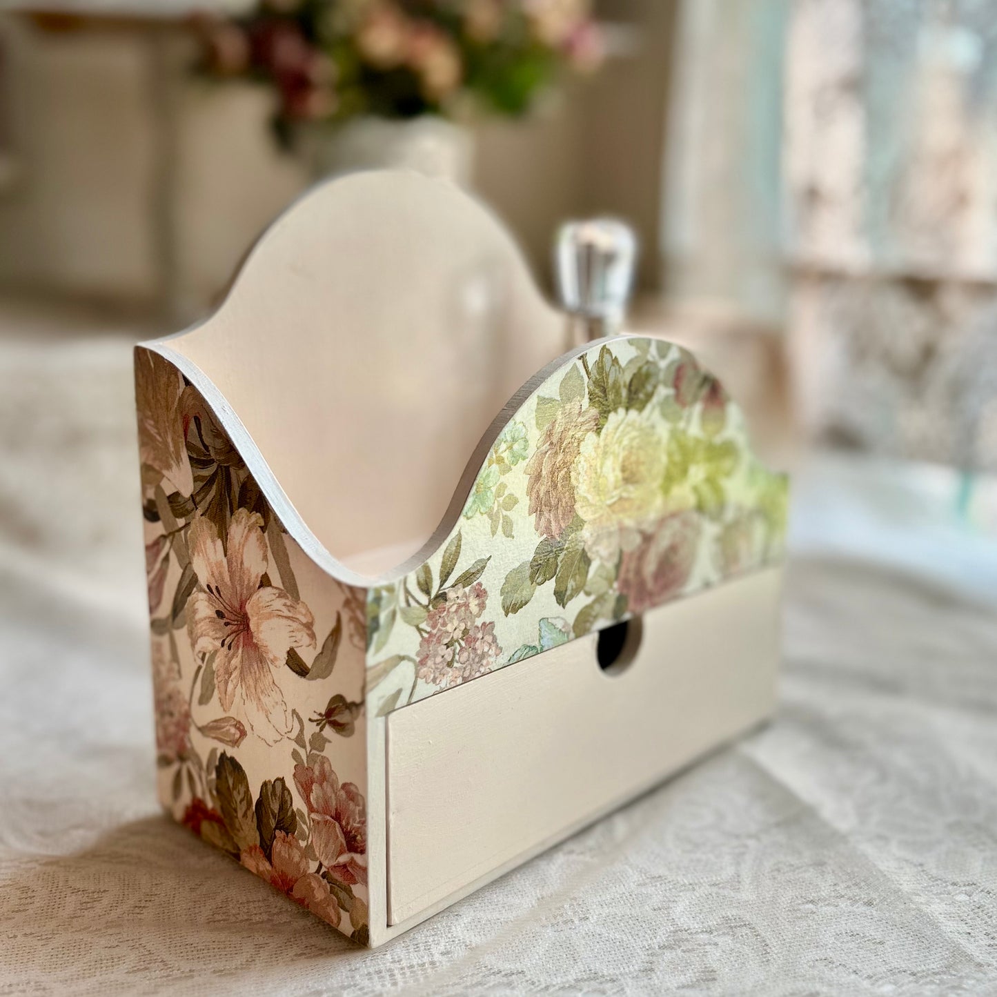 Beige Secret Desk Organiser | Drawers for Jewellery Storage