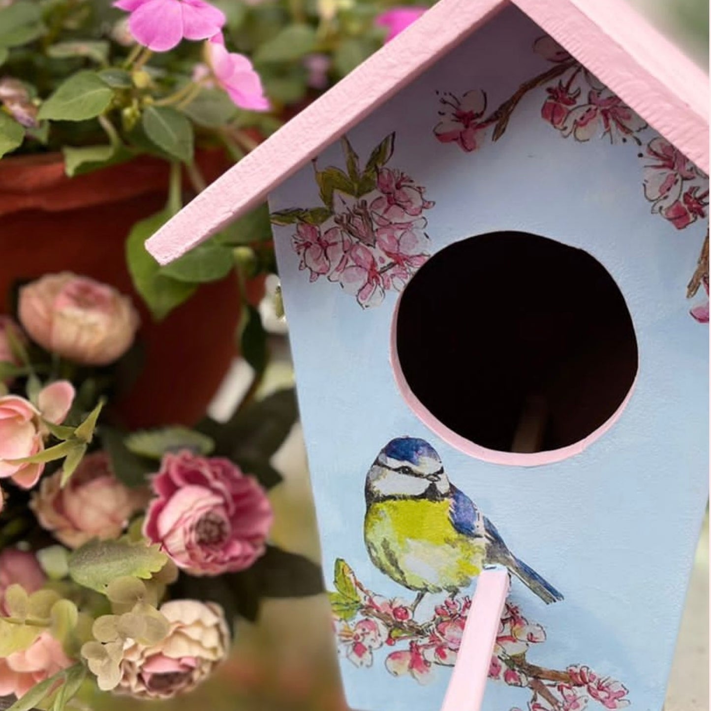Decorative Floral Birdhouse