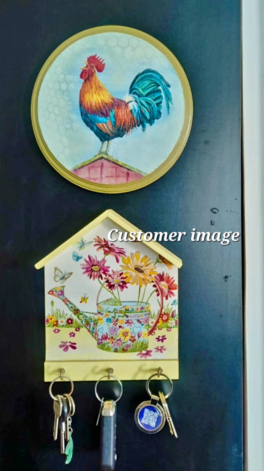 Morning Rooster - Round Wall plate 8" | Pastel Woods