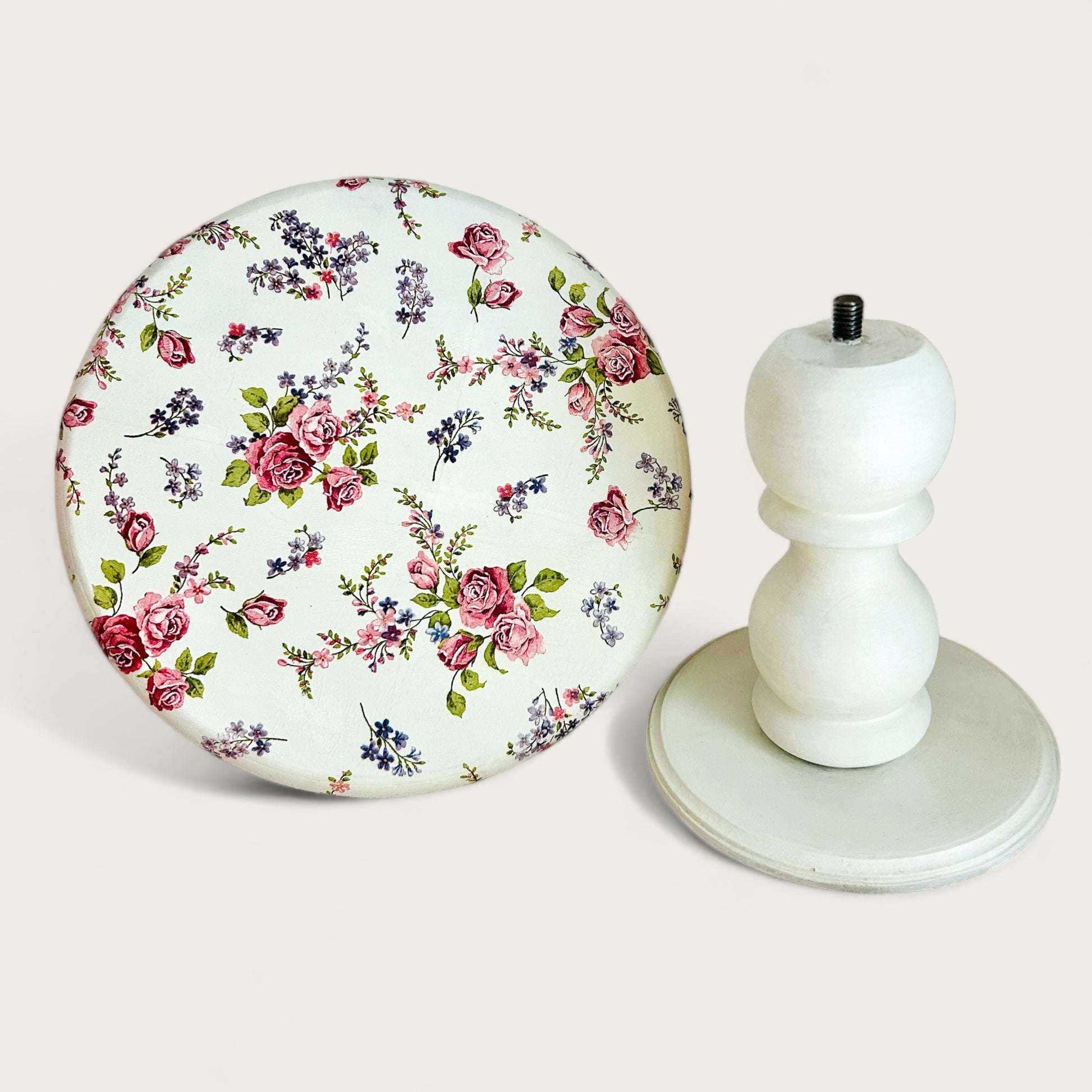 English rose Cake stand | Floral Cake stand for dessert, kitchen riser | Pedestal Cake stand | Medium 10” diameter