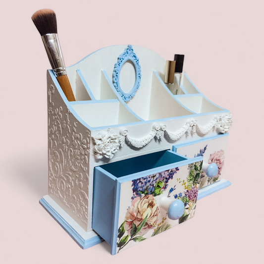Pretty Floral Organiser blue
