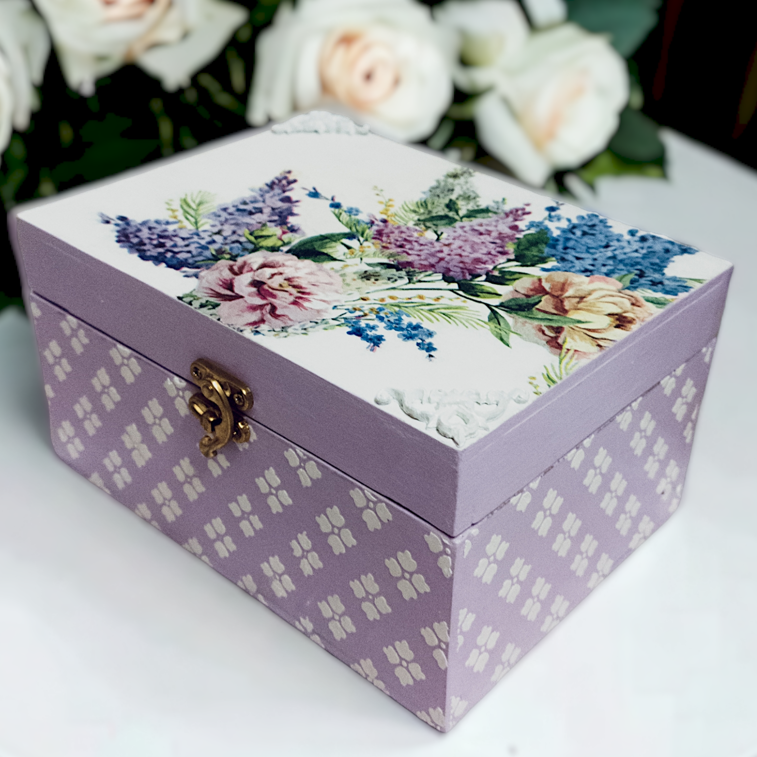 Lavendar Storage Box | Decorative Box | Keepsake Box | Jewellery Gift Box 