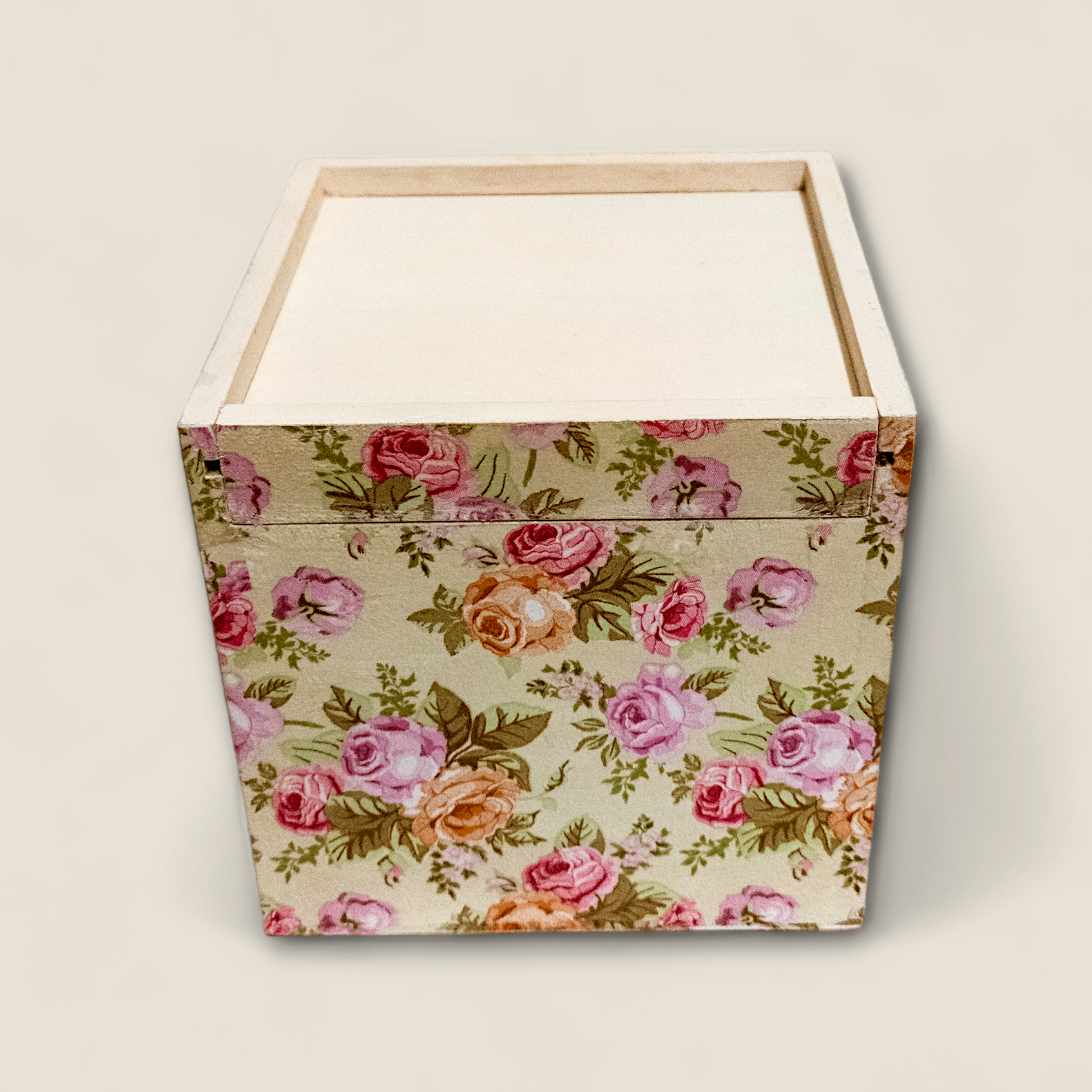 Rose Cube Tissue Box / Square Napkin Holder / Tissue Holder for Bathroom Home Office Car 