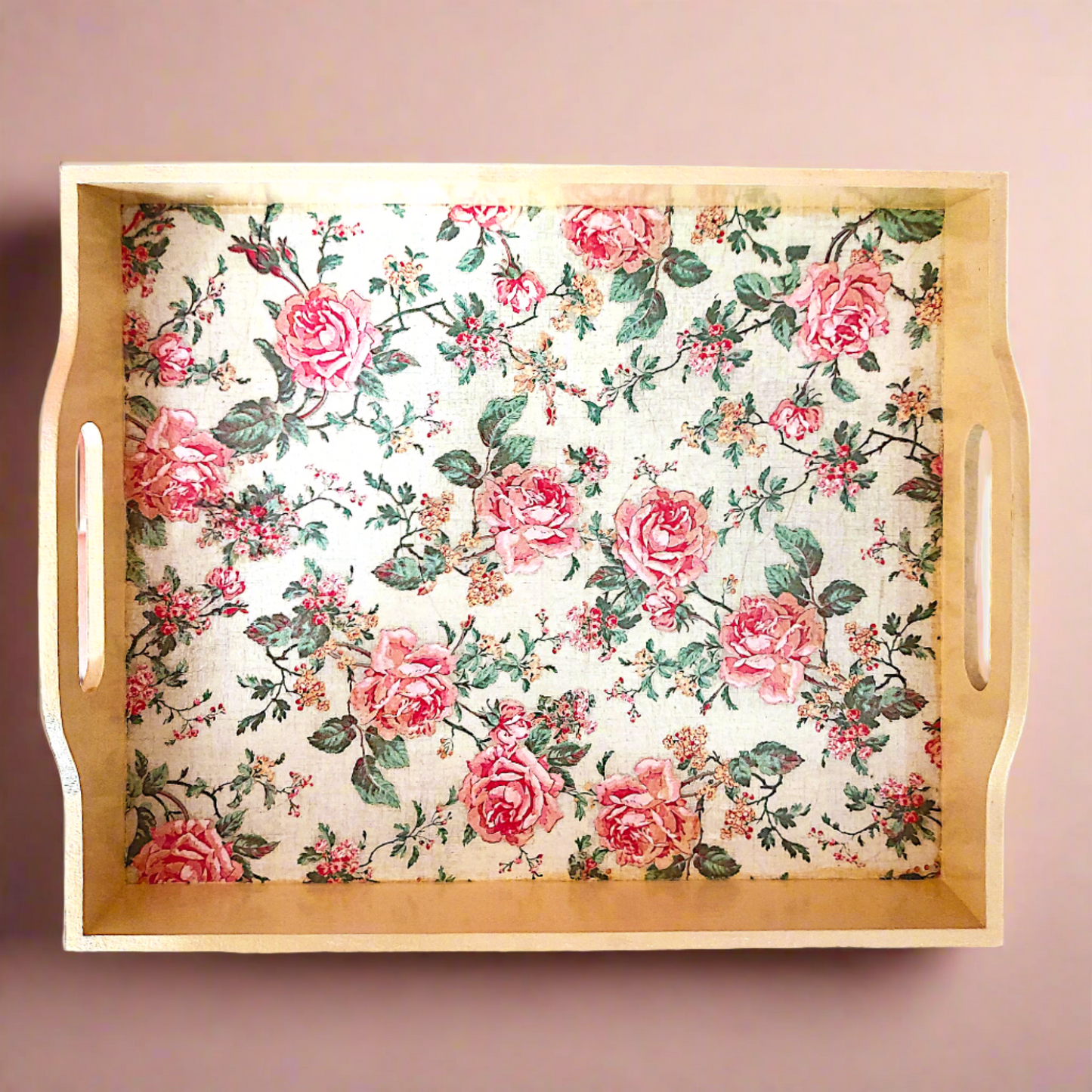 Floral Rectangular tray / Floral Serving tray / Trays for Kitchen living room /