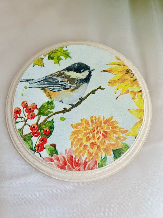 Wall plate birds round small