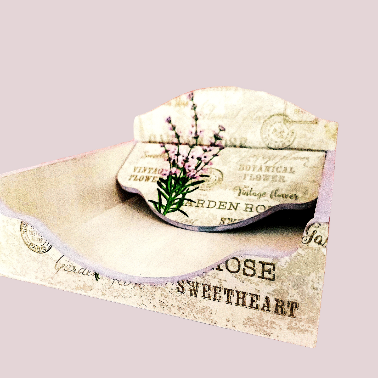 Floral Square Tissue Box / Square Napkin Holder / Tissue Holder for Home Office Car