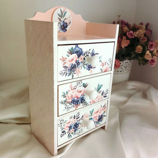 Peach Blue Charm Chest of Drawer