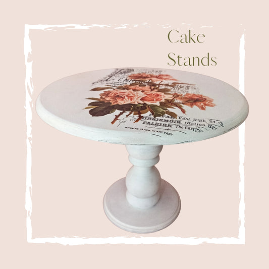 Peach Rose Cake Stand - 12” | Pedestal cake stand for desserts, appetisers