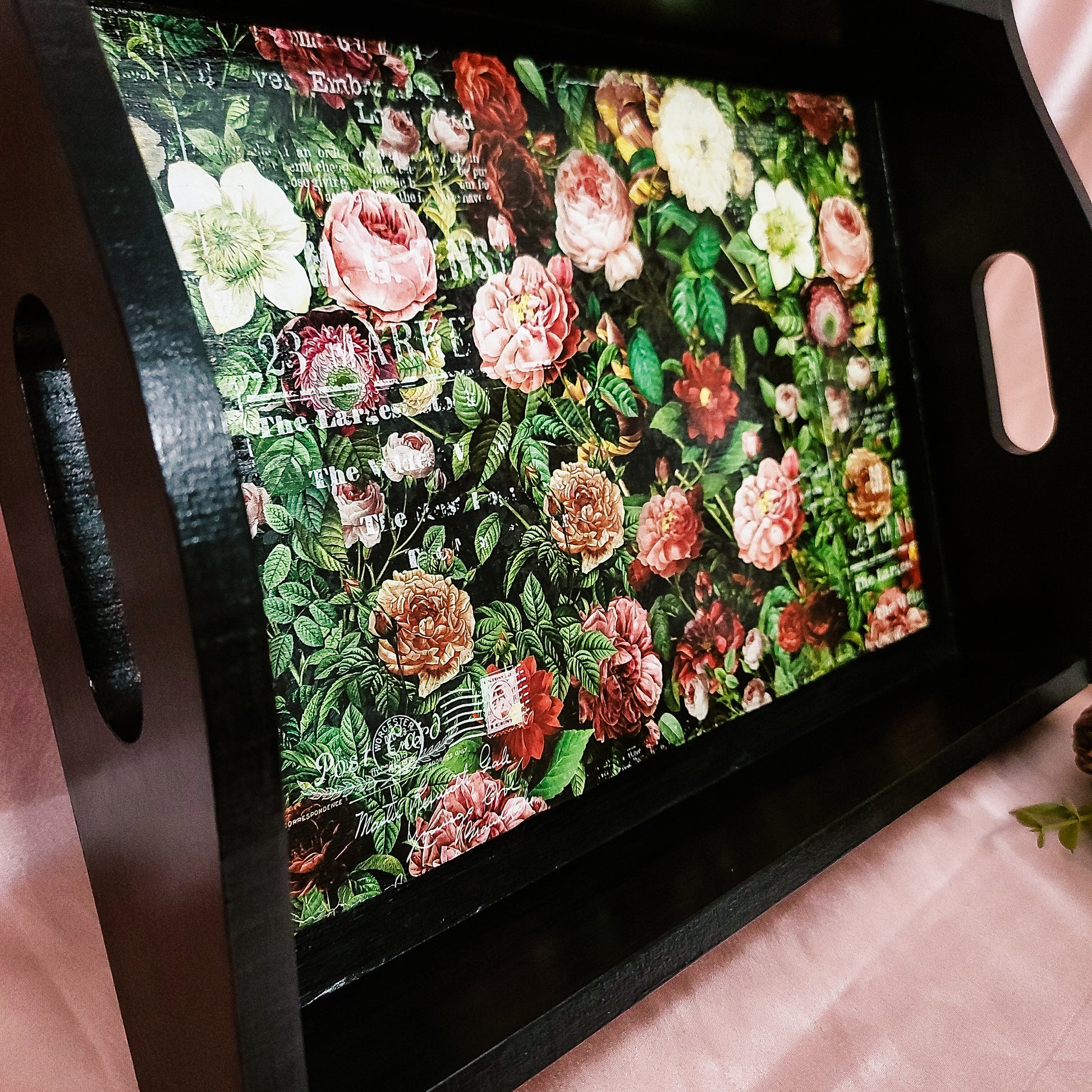 Floral Wooden Trays